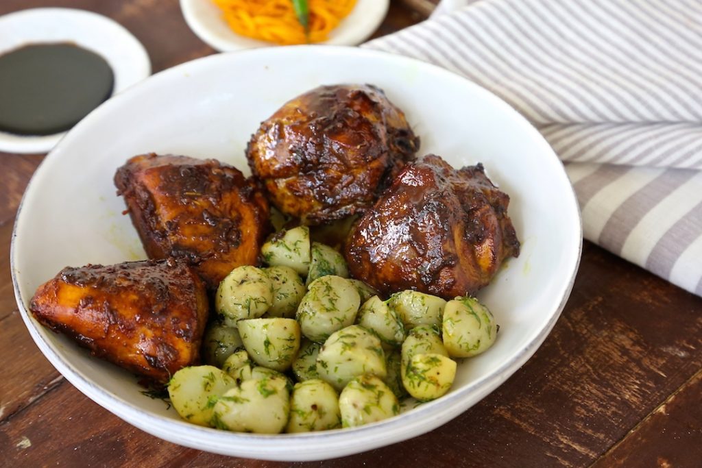 Spicy Roasted Molasses Chicken ThePepperCook