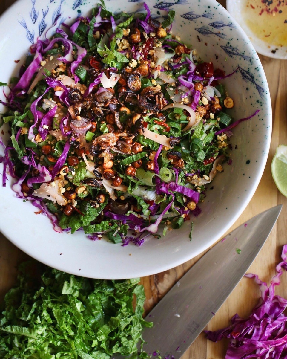 Burmese-inspired Cabbage and Pickled Ginger Salad
