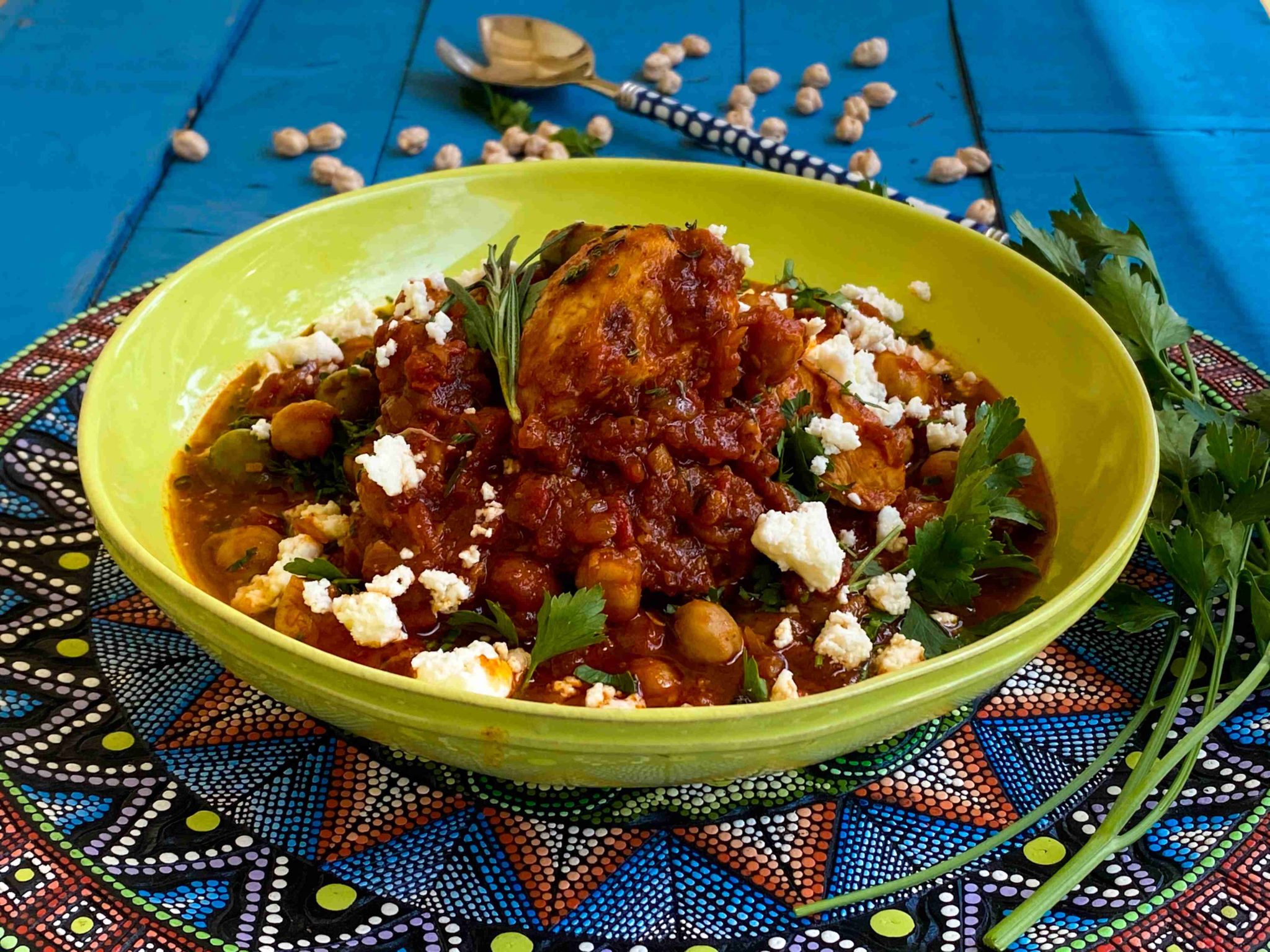 Mediterranean Chicken with Garbanzo Beans ThePepperCook