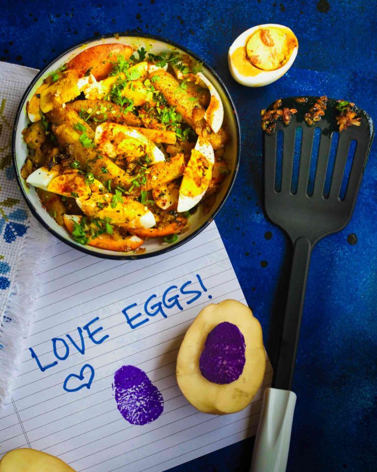 Boiled Egg Akuri with Potatoes ThePepperCook