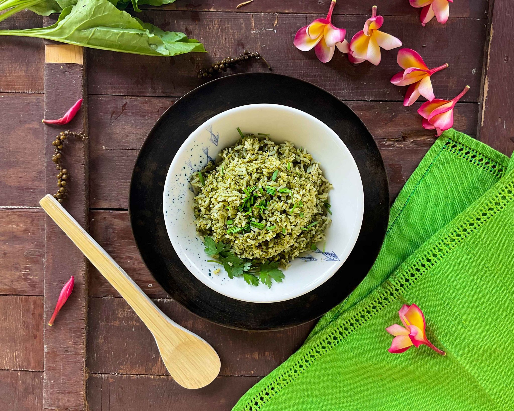 Garlicky Green Rice ThePepperCook