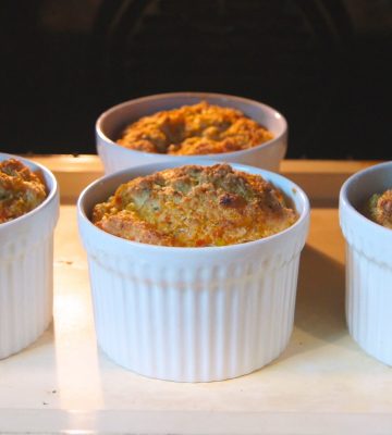Sweet Corn and Red Pepper Soufflés (fat-free)