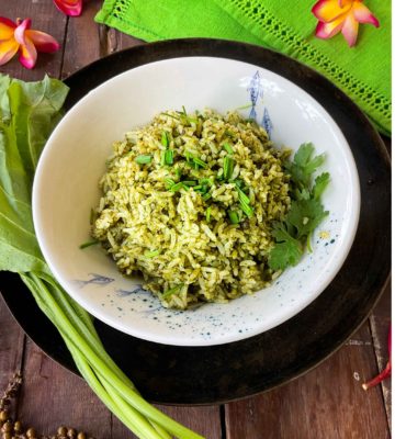 Garlicky Green Rice