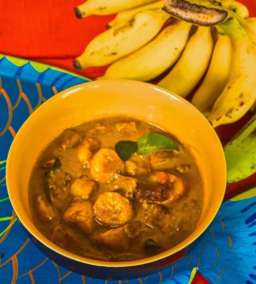 Creole Banana and Eggplant Curry