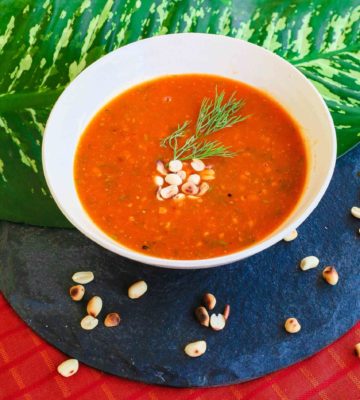 Tomato and Peanut Soup with Dill (Oil Free)